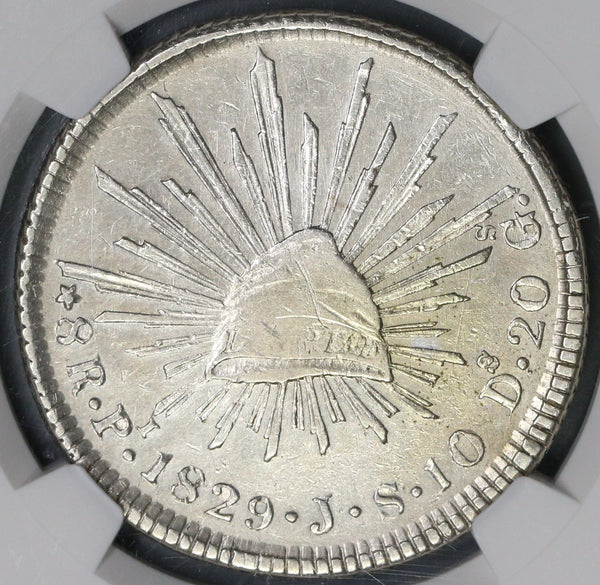 1829-Pi NGC XF Det Mexico 8 reales Scarce Potosi Mint Silver Coin