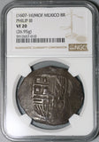 1607-MoF NGC VF 20 Mexico 8 Reales Philip III Cob Spain Colonial Coin (21011601C)