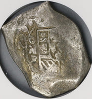 1729 NGC F 12 MEXICO Cob 8 Reales Philip V 25.89g Silver Spain Colonial Coin POP 2/0 (18072901C)