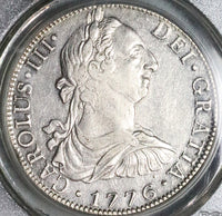 1776 PCGS XF 45  Mexico 8 Reales Charles III Spain Colonial Coin (23021701C)