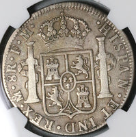 1785 NGC Fine 12 Mexico 8 Reales Charles III Spain Colonial Silver Coin (21122901C)