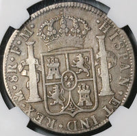 1785 NGC Fine 12 Mexico 8 Reales Charles III Spain Colonial Silver Coin (21122901C)