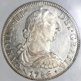 1786 NGC MS 60 PL Mexico 8 Reales Charles III Proof Like Colonial Silver Coin (21111703C)