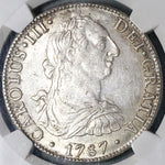 1787 NGC AU 58 Mexico 8 Reales Charles III Pillars Silver Coin (23010403C)