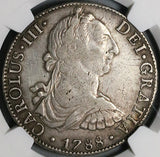 1788 NGC VF Mexico Charles III 8 Reales Pillars Silver Dollar Coin (23030701C)