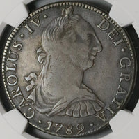 1789 NGC VF Mexico Charles IV 8 Reales Charles III Bust Silver Coin (23022103C)