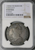1789 NGC VF Mexico Charles IV 8 Reales Charles III Bust Silver Coin (23022103C)