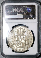 1797 NGC MS 62 Mexico 8 Reales Charles IV Pillars Silver Coin (23011603C)