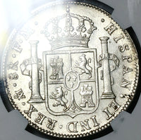 1800 NGC MS 61 Mexico 8 Reales Charles IV Pillars Spain Colonial Silver Coin (22111301D)
