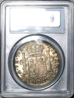 1805 PCGS AU 58 Mexico 8 Reales Charles IV Pillars Silver Coin (23011604C)