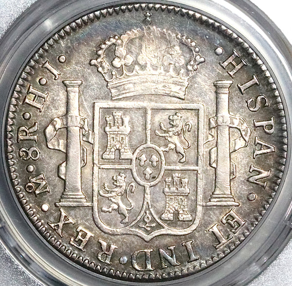 フェルナンド1810銀貨 1810 PCGS AU 53 Mexico 8 Reales Ferdinand VII Pillars Military