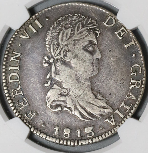 1813/2-Ga NGC VF 35 War Independence Mexico 8 Reales Guadalajara Coin (21020802C)