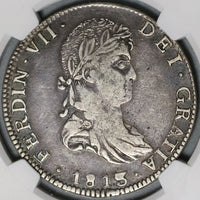 1813/2-Ga NGC VF 35 War Independence Mexico 8 Reales Guadalajara Coin (21020802C)