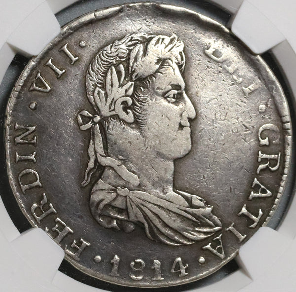 1814-Ga NGC VF 30 Mexico 8 Reales War Independence Guadalajara Coin (21042103C)
