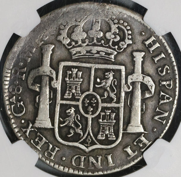 1814-Ga NGC VF 30 Mexico 8 Reales War Independence Guadalajara