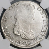 1816-Zs NGC VF 30 Mexico 8 Reales War Independence Zacatecas Mint Coin (22012101C)