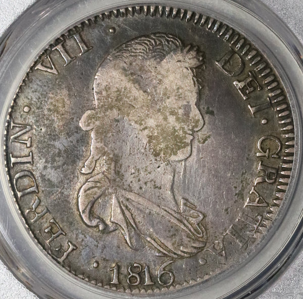 1816-Zs PCGS VF 30 Mexico 8 Reales War Independence Royalist Zacatecas Silver Coin (20022303C)