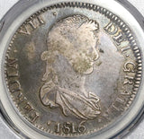 1816-Zs PCGS VF 30 Mexico 8 Reales War Independence Royalist Zacatecas Silver Coin (20022303C)