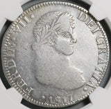 1817-Zs NGC F Det Mexico 8 Reales War Independence Zacatecas Mint Silver Coin (21071702C)