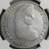 1817-Zs NGC F Det Mexico 8 Reales War Independence Zacatecas Mint Silver Coin (21071702C)