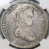 1817-Zs NGC VF 30 Mexico 8 Reales War Independence Zacatecas Mint Coin (22041001D)