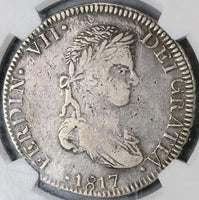 1817-Zs NGC VF 30 Mexico 8 Reales War Independence Zacatecas Mint Coin (22041001D)