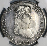 1818-Zs NGC VF 25 Mexico 8 Reales War Indepence Zacatecas Mint Pedigree Coin (21072502C)