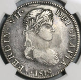 1818-Zs NGC VF 25 Mexico 8 Reales War Zacatecas Mint Ferdinand VII Pedigree PQ Coin (21072502C)