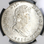 1819-Mo NGC MS 61 Mexico Silver 8 Reales Spain Colonial Silver Coin (20061201D)