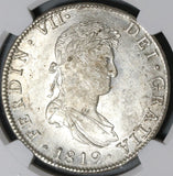 1819-Mo NGC MS 61 Mexico Silver 8 Reales Spain Colonial Silver Coin (20061201D)