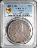 1819-D PCGS VF 35 Mexico 8 Reales War Independence Durango Silver Coin POP 1/0 (22121202D)