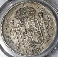 1820-Zs PCGS XF Det Mexico 8 Reales War Independence Zacatecas Mint Coin (22042002C)