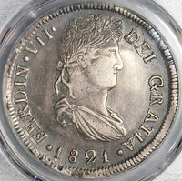 1821-D PCGS XF 40 Mexico 8 Reales Durango War Independence Coin (22091101D)
