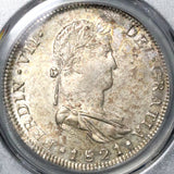 1821-Ga PCGS AU 58 Mexico 8 Reales War Spain Guadalajara Mint Silver Coin POP 1/1 (21091201D)