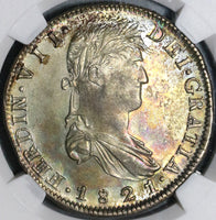 1821-Zs NGC AU 58 War Independence Mexico 8 Reales Silver Coin (20050903C)