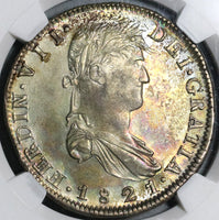 1821-Zs NGC AU 58 War Independence Mexico 8 Reales Silver Coin (20050903C)