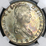 1821-Zs NGC AU 58 War Independence Mexico 8 Reales Silver Coin (20050903C)