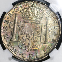 1821-Zs NGC AU 58 War Independence Mexico 8 Reales Silver Coin (20050903C)