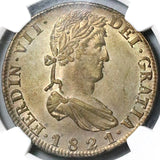 1821 Zs NGC AU 58 Mexico 8 Reales Zacatecas War Independence Silver Dollar Coin (22052201D)