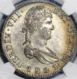 1821-Zs NGC AU 58 War Independence Mexico 8 Reales Silver Coin (20062103C)