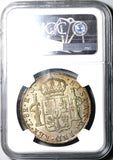 1821 Zs NGC AU 58 Mexico 8 Reales Zacatecas War Independence Silver Dollar Coin (22052201D)