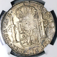 1821 Zs NGC AU 58 Mexico 8 Reales Zacatecas War Independence Coin (22013002C)