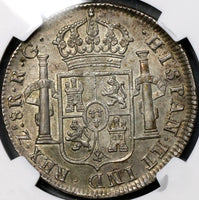 1821-Zs NGC AU 58 War Independence Mexico 8 Reales Silver Coin (18090106C)