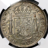 1821-Zs NGC AU 58 War Independence Mexico 8 Reales Silver Coin (18090106C)