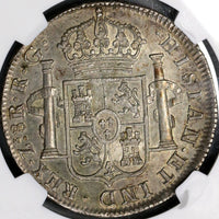 1821-Zs NGC AU 58 War Independence Mexico 8 Reales Silver Coin (18090106C)