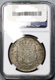 1821-Zs NGC AU 58 War Independence Mexico 8 Reales Silver Coin (18090106C)