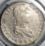 1821 Zs PCGS AU Mexico 8 Reales Zacatecas War Independence Silver Coin (22080402C)