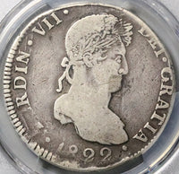 1822-D PCGS F 12 Mexico 8 Reales Durango War Independence Silver Coin (23030702C)