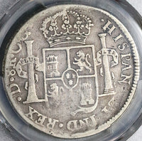 1822-D PCGS F 12 Mexico 8 Reales Durango War Independence Silver Coin (23030702C)