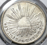 1825-Zs PCGS AU 53 Mexico 8 Reales Zacatecas Scarce Silver Very Scarce Dollar Coin (19120901D)